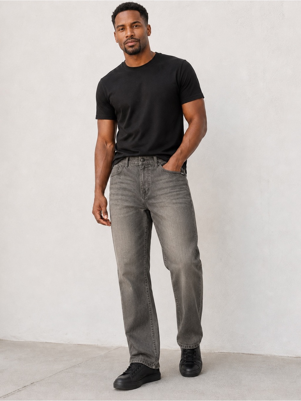 ECKO UNLTD Baggy Fit Jeans Mens W32 Gray Denim Y2K Skater Streetwear